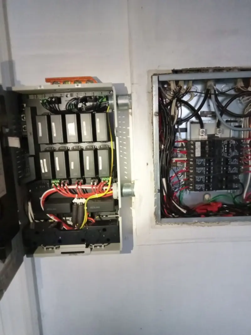 Electrical panel upgrade completed for Security Camera Wiring in Buckhead